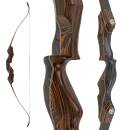 JACKALOPE - Tigerseye - 62 Zoll - 40 lbs - Classic - Schwarz/SRF - Take Down Recurvebogen