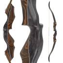 JACKALOPE - Tigerseye - 62 Zoll - 40 lbs - Classic - Schwarz/SRF - Take Down Recurvebogen