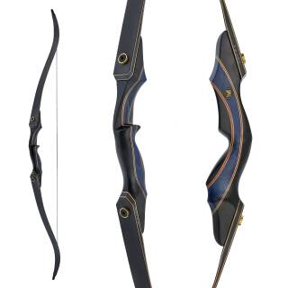 2nd CHANCE | DRAKE ARCHERY ELITE Blue Royal - 60 Zoll - 40 lbs - Take Down Recurvebogen | Linkshand