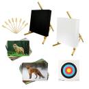 BEGINNER&acute;S SET | Target Made of Foam - incl. Stand and Target Faces Black - 60x60x10cm - up to 40 lbs