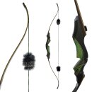 2nd CHANCE | DRAKE ARCHERY ELITE Green Goblin - 60 inches - 50 lbs - Take Down Recurve bow