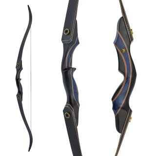 2nd CHANCE | DRAKE ARCHERY ELITE Blue Royal - 60 Inch - 25 lbs - Take Down Recurve Bow | Right Handed