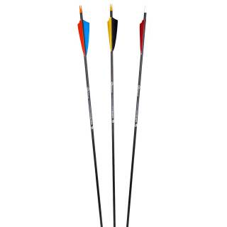 10x Complete Arrow | BEARPAW Penthalon Bandit - Carbon | Spine 350 | 27,0 inches | natural feathers