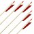 NEW GOODS | 8 x Complete Arrow | BSW Raptor - Version 4 - White/White/Red - Type of Wood: Spruce - Ø 11/32 inches | 40/45 lbs | 32,0 Zoll