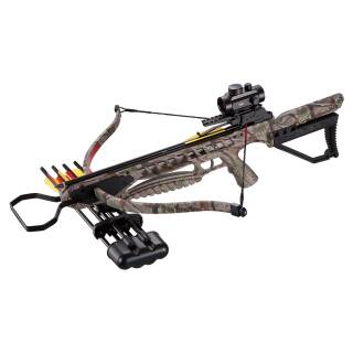 X-BOW Black Spider - 175 lbs / 245 fps - Recurvearmbrust | Farbe: Green Camo - inkl. Einschießservice auf 30m mit 10 Bolzen