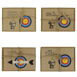 Archery moments of happiness - handmade motif cards