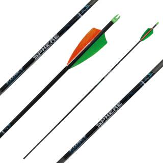Komplettpfeil | SPHERE Ghost 6.2 - Carbon - Naturfedern | Spine: 400 | Länge: 26 Zoll