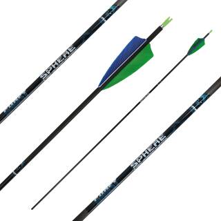 Complete arrow | SPHERE Ghost 4.2 - Carbon - Natural feathers | Spine: 500 | Length: 26 inch