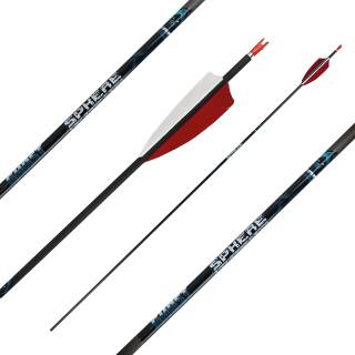 Complete arrow | SPHERE Ghost 4.2 - Carbon - Natural feathers | Spine: 900 | Length: 26 inch