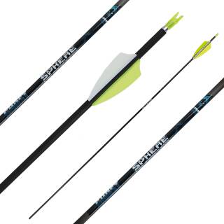 Complete arrow | SPHERE Ghost 4.2 - Carbon - Natural feathers | Spine: 1200 | Length: 26 inch