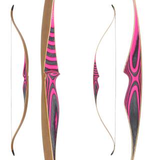 AUSSTELLUNGSSTÜCK | JACKALOPE - Quartz - 58 Zoll - One Piece Recurvebogen - 30 lbs | Rechtshand | Farbe: Pink / Clear