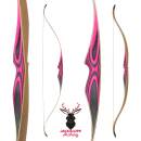 AUSSTELLUNGSST&Uuml;CK | JACKALOPE - Quartz - 58 Zoll - One Piece Recurvebogen - 30 lbs | Rechtshand | Farbe: Pink / Clear