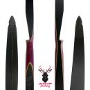 EXHIBITION PIECE | JACKALOPE - Quartz - 58 inches - One Piece Recurve Bow - 30 lbs | Right Hand | Colour: Pink / Black