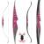 EXHIBITION PIECE | JACKALOPE - Quartz - 58 inches - One Piece Recurve Bow - 30 lbs | Right Hand | Colour: Pink / Black