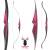 EXHIBITION PIECE | JACKALOPE - Quartz - 58 inches - One Piece Recurve Bow - 30 lbs | Right Hand | Colour: Pink / Black