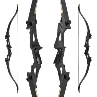 AUSSTELLUNGSSTÜCK | DRAKE Black Raven - 58 Zoll - 30 lbs - Take Down Recurvebogen