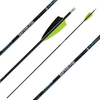 Complete arrow | SPHERE Ghost 4.2 - Carbon - Natural feathers | Spine: 600 | Length: 28 inch