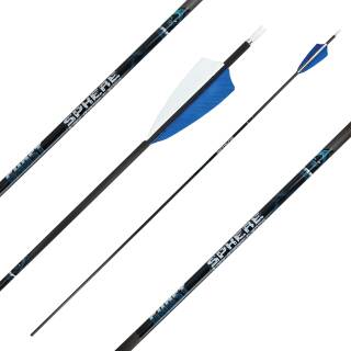 Complete arrow | SPHERE Ghost 4.2 - Carbon - Natural feathers | Spine: 800 | Length: 28 inch