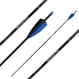 Complete arrow | SPHERE Ghost 5.2 - Carbon - Natural feathers | Spine: 700 | Length: 30 inch