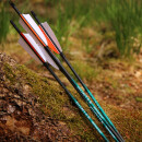 Complete arrow | SPHERE Hunter Pro - Carbon - Natural feathers | Spine: 800 | Length: 30 inch