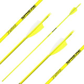 Complete arrow | SPHERE Lumos 4.2 - Neon Gelb - Carbon - Natural feathers | Spine: 700 | Length: 30 inch