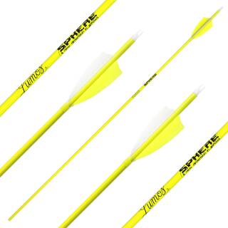 Complete arrow | SPHERE Lumos 6.2 - Neon Gelb - Carbon - Natural feathers | Spine: 350 | Length: 30 inch