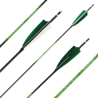 Complete arrow | SPHERE Slimline Pro - Carbon - Natural feathers | Spine: 600 | Length: 30 inch