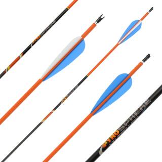2nd CHANCE | 6 x complete arrow | PyroSPHERE Slim - Carbon - Vanes - 27.0" | Spine 1000