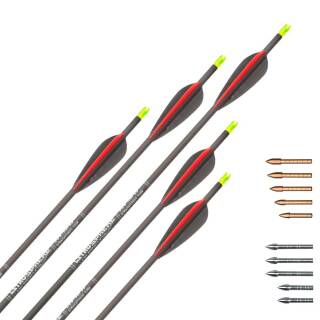2nd CHANCE | 6 x complete arrow | LithoSPHERE Black - vanes - 32" - carbon | Spine 1000