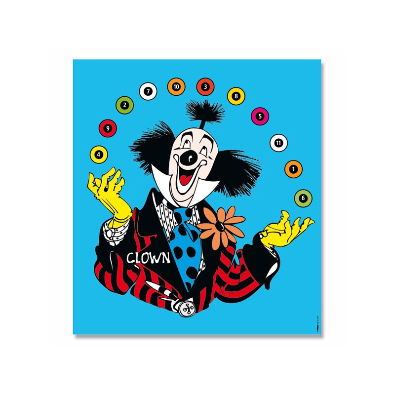 Zielscheibenauflage | Bogen-Glücksscheibe - Clown