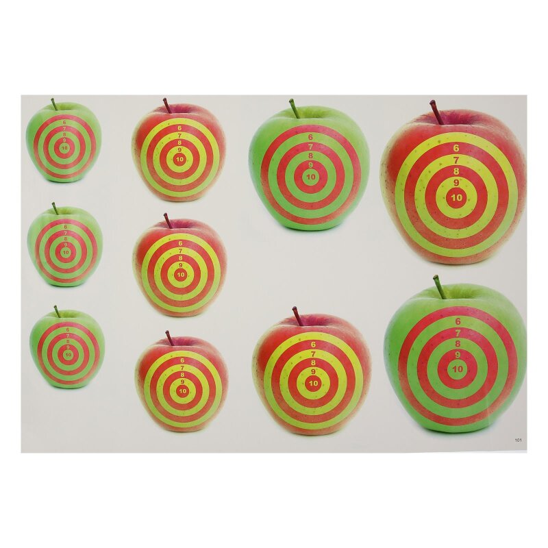 STRONGHOLD Target Face - Apples - 30 x 42 cm - hydrophobic / tear-resistant