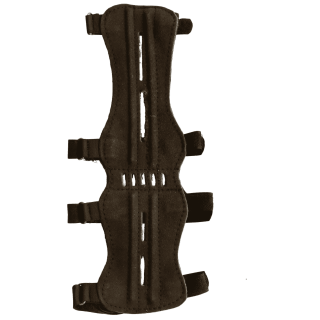 elTORO Traditional Arm Guard Long (32cm) - Suede Leather dark