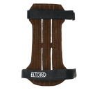 elTORO Traditional Arm Guard Short Made of Leather - Light Suede