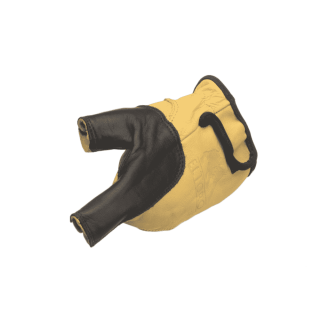 elTORO Bogenhandschuh schwarz-gelb für die linke Hand - Größe S