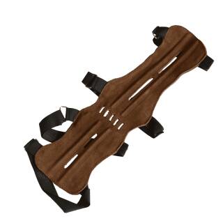 elTORO Traditioneller Armschutz Mittel (28cm) - Wildleder hell