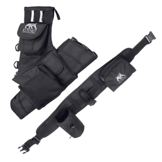 !!TIP!! elTORO Complete Quiver System with Belt and Pockets - RH - Black