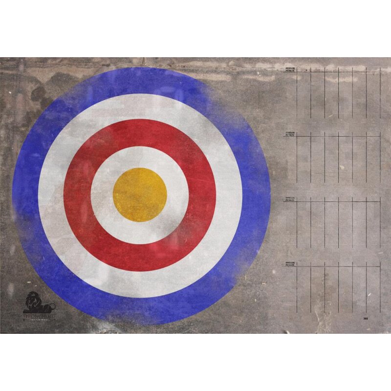 STRONGHOLD Target Face - Medieval Target with Scoreboard - 59 x 83cm - hydrophobic / tear-resistant