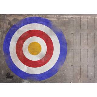 STRONGHOLD Target Face - Medieval Target with Scoreboard - 59 x 83cm - hydrophobic / tear-resistant