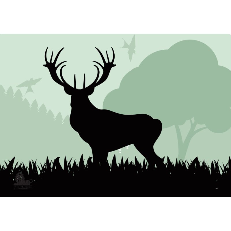 STRONGHOLD Animal Target Face - Deer Silhouette - 59x 84 cm - hydrophobic / tear-resistant