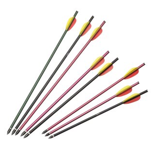 vanes 2,6" arrow by Ek Archery aluminium bolts 20 x 17" crossbow bolt red 2018 
