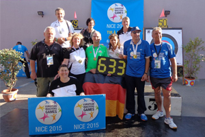 Neuer Weltrekord für Annedore Röbisch bei den European Masters Games 2015 in Nizza
