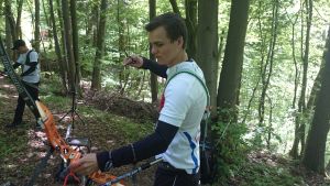 Recurveschütze Jakob Hetz bei der Bezirksmeisterschaft Feld in Wirsberg 2015