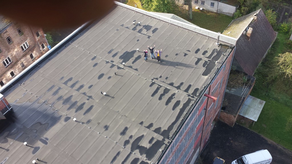 Ausblick vom Schornstein der BogenSportWelt.de (ehemals Möbelfabrik bzw. Graphik- und Designschule Anklam)