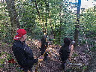 Schuss bergab für David Ris bei der Bogenjagd