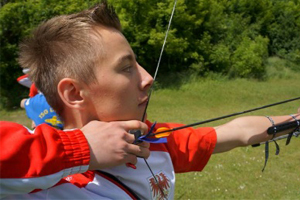 Recurveschütze Tim Stübner beim Landeskader- und Sichtungstraining des BBSV in Strausberg 2015