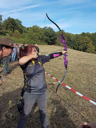 Auch beim traditionellen Weitschuss ging Silke an den Start Auch beim traditionellen Weitschuss ging Silke an den Start
