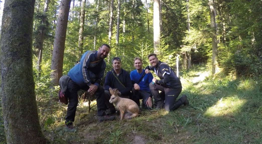 Philipp Räder mit seiner Gruppe auf der DM Bowhunter (3D) des DFBV