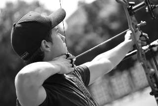 Noah Pop ging bei der Recurve Jugend an den Start Noah Pop ging bei der Recurve Jugend an den Start
