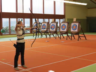Elsa siegte mit 495 Ringen in der Klasse u17 w Recurve