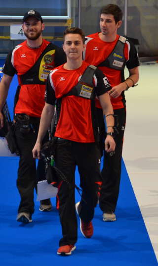 Moritz und sein Team vom FSG Tacherting beim Bundesliga-Finale 2019